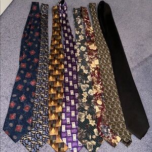 Mens Multiple Ties Bundle Os - 8 smoke free